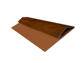 Планка стартово-финишная Экобрус Grand Line 0,45 Print Premium Golden Wood Intense FTC (2м) Центр Кровли