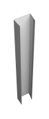 Крепежная планка верхняя Texas 0,5 Satin RAL 9006 бело-алюминиевый (2м) Центр Кровли