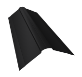 Планка конька фигурного 150x150 0,5 PurPro с пленкой RAL 9005 черный (2м) Центр Кровли
