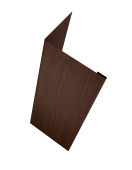 Нащельник (для калиток и ворот) 25х35 жалюзи Milan, Tokyo, Palermo 0,45 Print Elite Choco Wood TwinColor (L2,0) Центр Кровли