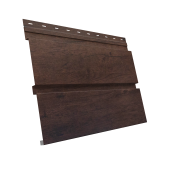 Софит металлический Квадро Брус без перфорации 0,45 Print Elite с пленкой Antique Wood TwinColor Центр Кровли