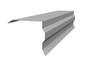 Планка торцевая фигурная 100х85 0,45 PE с пленкой RAL 9006 бело-алюминиевый (3м) Центр Кровли