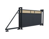 Ворота откатные Estet Plus 2,0х4,5 RAL 7024/1014 Центр Кровли