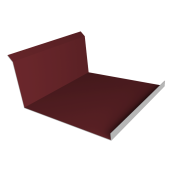 Планка примыкания нижняя 20х122х260х15 0,5 Satin с пленкой RAL 3005 красное вино (2м) Центр Кровли