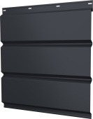 Софит металлический Классик v02 Grand Line без перфорации 0,45 Drap TwinColor RAL 7024 мокрый асфальт Центр Кровли