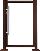 Калитка Жалюзи Puma Lock 2,0х1 прямоугольный фланец 230х230 RAL 8017 электромеханический замок Полис 18 без заполнения тип А Центр Кровли