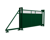 Ворота откатные Estet Plus 2,0х4,5 RAL 6005/1013 Центр Кровли