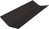 Планка ендовы нижней с компенсатором Grand Line 0,45 PE-Double с пленкой RR 32 темно-коричневый (2м) Центр Кровли