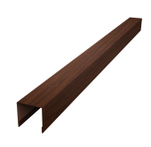 Планка вертикальная лицевая для забора жалюзи Palermo 0,45 Print Elite Choco Wood TwinColor (3м) Центр Кровли