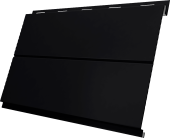 Вертикаль 0,2 line Grand Line 0,5 Satin Matt TX с пленкой RAL 9005 черный Центр Кровли
