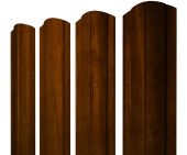 Штакетник Круглый фигурный 0,45 Print Premium Golden Wood Intense FTC Центр Кровли