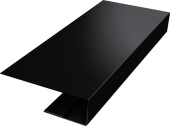 J-Профиль 12мм Grand Line 0,5 Полидэкстер TwinColor RAL 9005 черный (2м) Центр Кровли