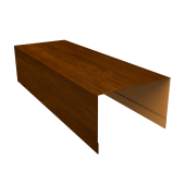 Крышка для забора из сайдинга (Квадро брус, Вертикаль) 0,45 Print Premium Golden Wood Intense FTC (3м) Центр Кровли