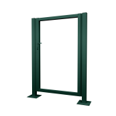 Калитка Жалюзи 2,0х1 прямоугольный фланец 230х230 RAL 6005 без заполнения Центр Кровли