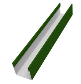 Стойка жалюзи Milan Slim 0,45 PE RAL 6002 лиственно-зеленый (1,8м) Центр Кровли