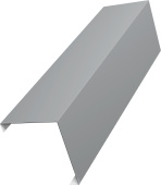 Декоративная накладка на столб универсальная угловая 60х60 для забора жалюзи Grand Line 0,5 ПЭ слим RAL 7004 сигнальный серый (2м) Центр Кровли