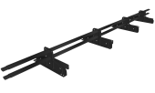 Снегозадержатель трубчатый для фальца Премиум d 45х25 RAL 9005 (3м) оцинкованный Центр Кровли
