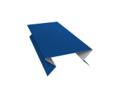 Планка угла внешнего составная нижняя 0,5 Satin с пленкой RAL 5005 сигнальный синий (2м) Центр Кровли