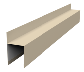 Планка опорная составная внешняя для забора жалюзи Palermo 0,45 PE RAL 1015 светлая слоновая кость (2м) Центр Кровли