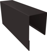 Планка П-образная заборная 17 Grand Line 0,5 Полидэкстер TwinColor RR 32 темно-коричневый (3м) Центр Кровли