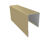 Планка П-образная заборная 17 0,45 PE с пленкой RAL 1014 слоновая кость (2м) Центр Кровли