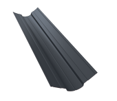 Планка ендовы верхней фигурной 70x70 0,45 Drap TR RAL 7024 мокрый асфальт (2м) Центр Кровли