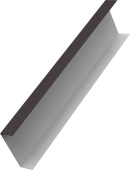 Декоративная накладка на столб универсальная 62х55 для забора жалюзи Grand Line 0,5 GreenCoat Pural БТ матовый  RR 32 темно-коричневый (RAL 8019 серо-коричневый) (2м) Центр Кровли