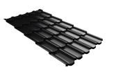Металлочерепица "Квинта плюс3D" ("Kvinta plus3D") 0,5 Satin Matt TX RAL 9005 черный Центр Кровли