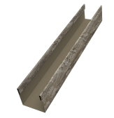 Стойка жалюзи Milan Slim 0,45 Print Elite Nordic Wood TwinColor (1,8м) Центр Кровли