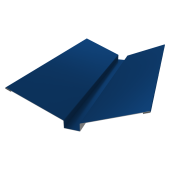 Планка ендовы верхней 115х30х115 0,5 Satin с пленкой RAL 5005 сигнальный синий (3м) Центр Кровли
