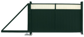 Ворота откатные Estet Plus 2,0х3,5 RAL 6005/1014 Центр Кровли