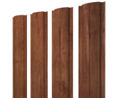 Штакетник Полукруглый Slim с прямым резом 0,45 Print Premium Rowan Wood Intense FTC Центр Кровли