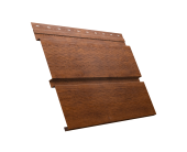 Софит металлический Квадро Брус с перфорацией 0,45 Print Premium с пленкой Golden Wood Fresh TwinColor Центр Кровли
