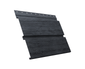 Софит металлический Квадро Брус с перфорацией 0,45 Print Premium с пленкой Grey Wood TwinColor Центр Кровли