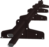 Снегозадержатель трубчатый Premium М4 45х25 RAL 9005 (3м) оцинкованный Центр Кровли