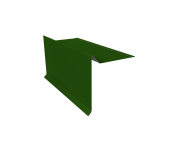 Планка ветровая с отгибом для мягкой кровли 100х20х70 0,45 PE с пленкой RAL 6002 лиственно-зеленый (3м) Центр Кровли