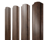Штакетник Прямоугольный фигурный 0,45 Print Premium Antique Wood TwinColor Центр Кровли