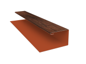 Планка П-образная БХ new 0,45 Print Premium Cherry Wood Dark FTC (2м) Центр Кровли