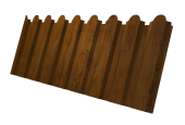 Профнастил С20A фигурный 0,45 Print Elite Golden Wood TwinColor Центр Кровли