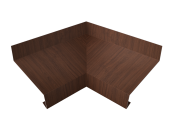 Угол отлива внутренний 70 0,45 Print Elite с пленкой Choco Wood TwinColor Центр Кровли