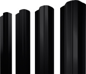 Штакетник М-образный B фигурный Grand Line 0,45 PE RAL 9005 черный Центр Кровли