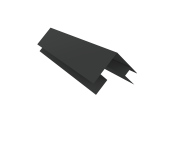 Планка угла внешнего сложная Кожуха сегментного 0,5 Velur X RAL 7016 антрацитово-серый (1,0м) Центр Кровли