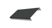 Ламель обратная 125 забора жалюзи Texas 0,5 Satin с пленкой RAL 7016 антрацитово-серый Центр Кровли
