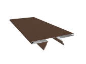 Планка стыковочная составная верхняя 0,5 PE с пленкой RAL 8017 шоколад (3м) Центр Кровли