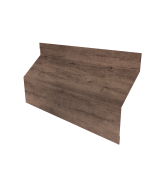 Ламель забора жалюзи Milan Slim стартовая/финишная для калиток и ворот 0,45 Print Premium Almond Wood Fresh Центр Кровли