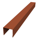 Стойка боковая крепежная для забора жалюзи Palermo 0,5 Velur X RAL 8004 терракота (3м) Центр Кровли