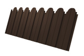 Профнастил C10B фигурный Grand Line 0,45 ПЭ матовый RAL 8017 шоколад Центр Кровли