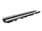 Лоток водоотводный Gidrolica VS LINE DN100.14.07 - пластиковый, с насадкой, кл. D400 (110254) Центр Кровли