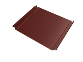 Кликфальц Double Pro Grand Line 0,45 PE с пленкой на замках RAL 3009 оксидно-красный Центр Кровли