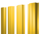 Штакетник П-образный A с прямым резом 0,45 PE RAL 1018 цинково-желтый Центр Кровли